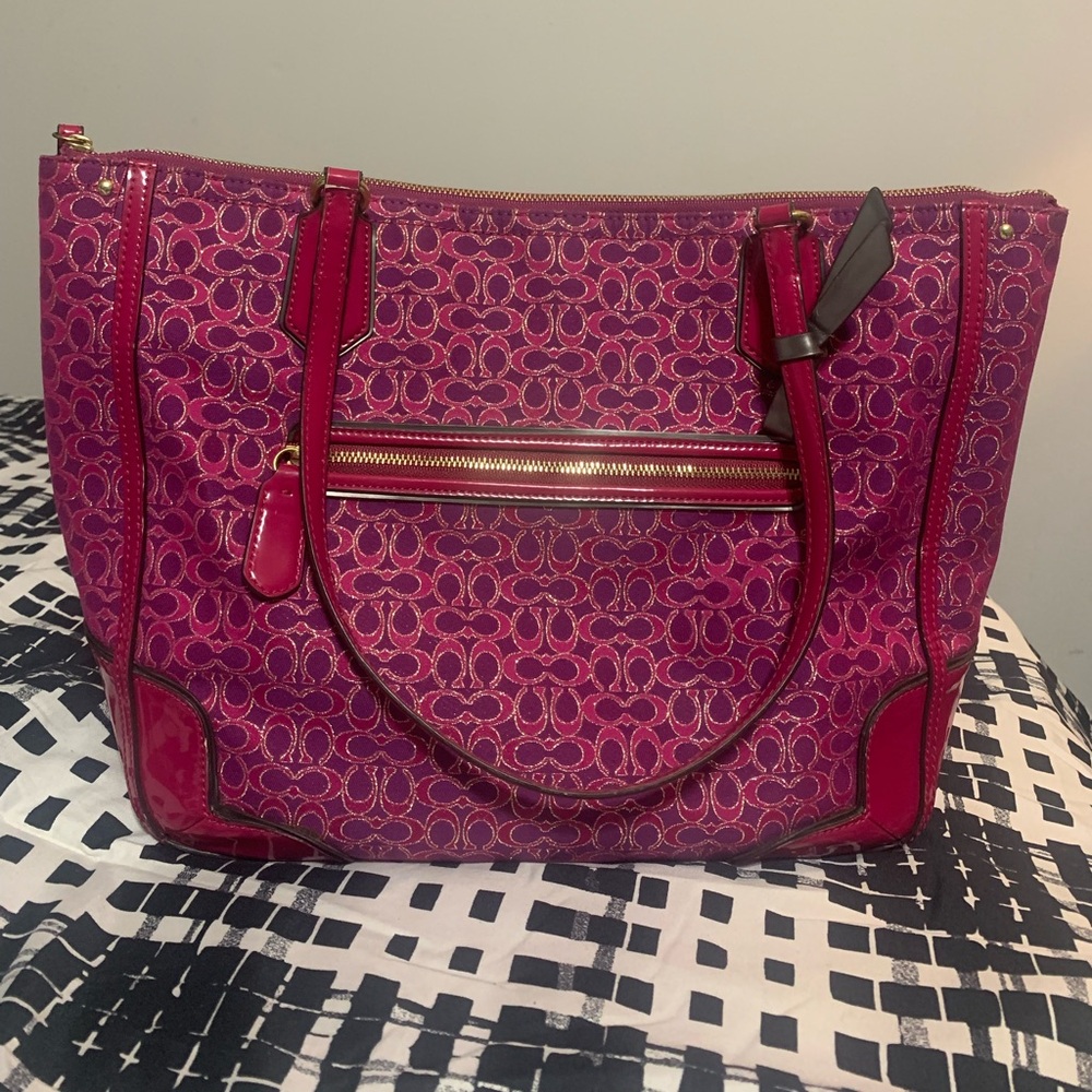 Coach Stylish Pink Tote Bag